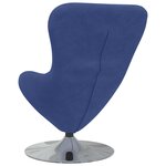 vidaXL Fauteuil œuf Bleu police 63 x 73 x 90 cm Velours