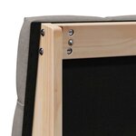 vidaXL Tête de lit capitonnée Taupe 90 cm Pin massif