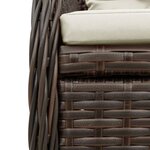 vidaXL Ensemble à manger de jardin 5 Pièces et coussins marron poly rotin