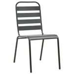 vidaXL Ensemble de chaises de jardin empilables 3 Pièces anthracite