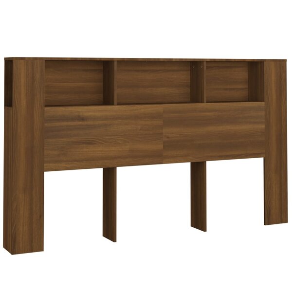 vidaXL Armoire de tête de lit Chêne marron 180x18 5x104 5 cm