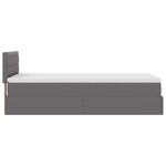VidaXL Lit ottoman avec matelas gris 90x200 cm similicuir