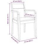 vidaXL Chaises à manger 2 Pièces blanc bois massif caoutchouc