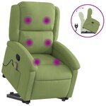 vidaXL Fauteuil de massage inclinable Vert clair Velours