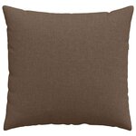 vidaXL Coussins de canapé 2 Pièces Marron 50 x 50 cm tissu