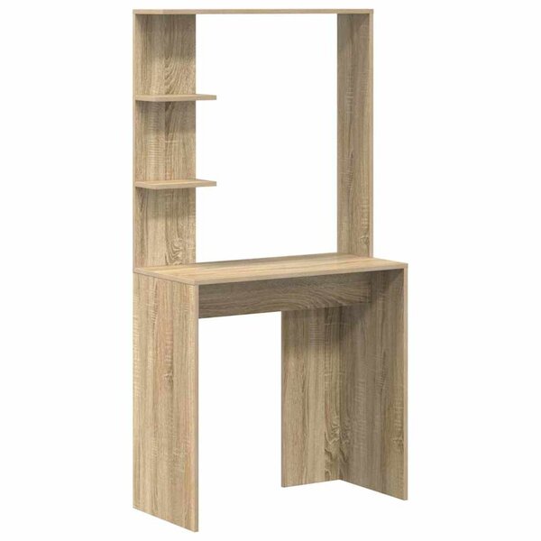 vidaXL Bureau Chêne sonoma 78.5 x 37 x 154.5 cm Bois d'ingénierie