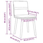 vidaXL Chaises à manger lot de 6 gris clair tissu