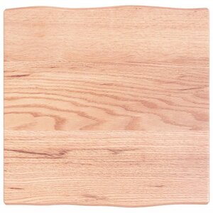 vidaXL Dessus de table bois chêne massif traité bordure assortie