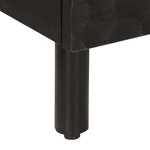 vidaXL Table de chevet noir 40x33x46 cm bois de manguier solide