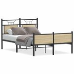 vidaXL Cadre de lit sans matelas chêne sonoma 120x200 cm
