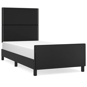 vidaXL Cadre de lit sans matelas noir 100x200 cm similicuir