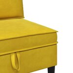 vidaXL Ensemble de meubles pour le salon 4 Pièces Jaune Velours