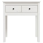 vidaXL Table console Blanc 70x35x75 cm Bois massif de pin