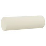 vidaXL Canapé 2 places avec oreillers décoratifs crème 120 cm velours