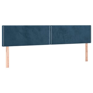 vidaXL Têtes de lit 2 Pièces Bleu foncé 100x5x78/88 cm Velours