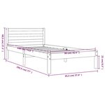 vidaXL Cadre de lit sans matelas cire marron 90x190 cm bois pin massif