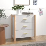 vidaXL Buffet Blanc 62x38x70 cm Bois d'ingénierie