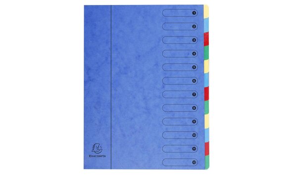 Trieur CL dos extens.ss élas.12C bleu x 6 EXACOMPTA