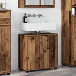 vidaXL Armoire de lavabo de salle de bain Bois Ancien 60 x 30 x 60 cm