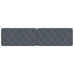 vidaXL Coussin de tête de lit gris foncé 200 cm velours