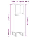 vidaXL Armoire de bain chêne marron 30x30x100 cm bois d'ingénierie
