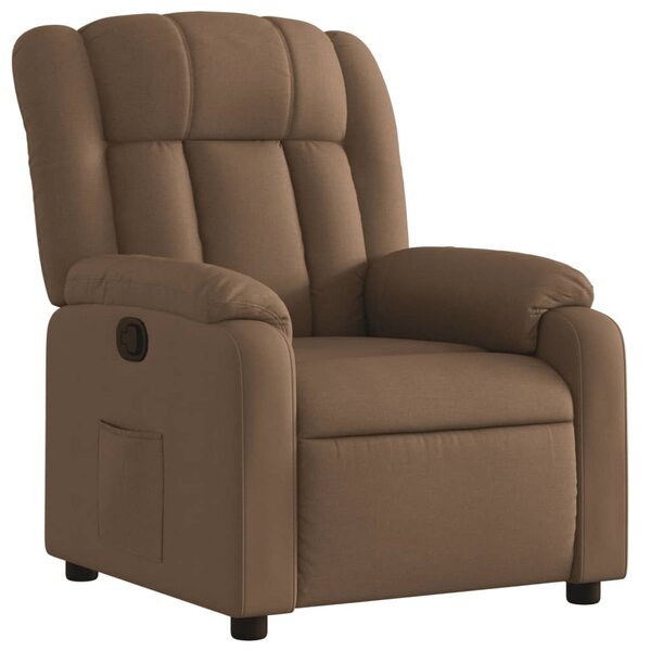 vidaXL Fauteuil inclinable Marron Tissu
