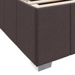 vidaXL Cadre de lit avec matelas Marron foncé 90 x 190 cm tissu