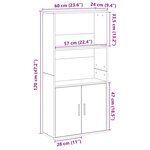 vidaXL Bibliothèque chêne artisanal 60x24x120 cm bois d'ingénierie