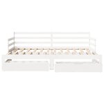 vidaXL Lit de jour avec gigogne et tiroirs sans matelas blanc 90x190cm