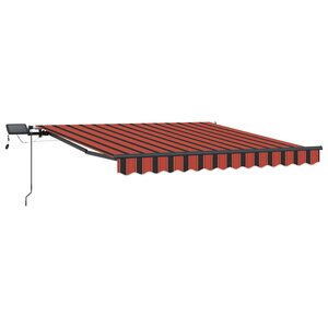 vidaXL Auvent Rétractable orange et marron 300 x 250 cm tissu