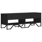 vidaXL Meuble TV noir 122x34x41 cm bois d'ingénierie