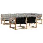 vidaXL Ensemble de canapés d'extérieur 7 pc Blanc et gris clair