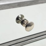 vidaXL Table de chevet miroir MDF et verre 34 5 x 30 x 50 cm