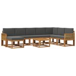 vidaXL Ensemble de canapés d'extérieur 9 pc Naturel et Anthracite