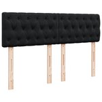 vidaXL Sommier à lattes de lit avec matelas Noir 140x200 cm Velours