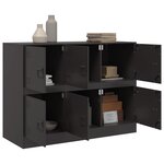 vidaXL Buffet noir 99x39x73 cm acier