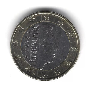 1 euro Luxembourg 2023 face nationale - Grand Duc Henri.