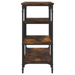 vidaXL Table console avec étagères chêne fumé 100x35x75 cm