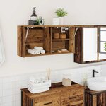 vidaXL Armoire murale de bain vieux bois 80x25x40 cm bois d'ingénierie