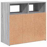 vidaXL Buffet avec lumières LED sonoma gris 80x35x75 cm