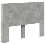 vidaXL Tête de lit Gris béton 140 x 16 5 x 103 5 cm Bois d'ingénierie