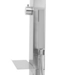 vidaXL Douche d'extérieur avec receveur de douche WPC Acier inoxydable