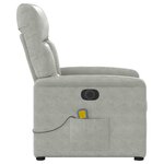 vidaXL Fauteuil inclinable de massage électrique gris clair