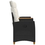 vidaXL Banc inclinable avec table 2 -Seater 126 x 65 x 112 cm