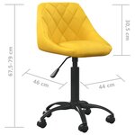 vidaXL Chaise de salle à manger Jaune moutarde Velours