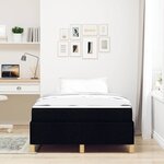 vidaXL Cadre de lit avec matelas Noir 120 x 200 cm tissu