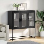 vidaXL Buffet anthracite 100 5x39x107 cm acier laminé à froid