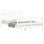 vidaXL Cadre de lit sans matelas blanc 120x200 cm bois massif
