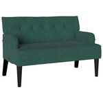 vidaXL Banc Chesterfield Vert foncé 112 x 65 5 x 75 cm Velours