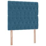 vidaXL Lit avec rangement et matelas Bleu foncé 90 x 190 cm Velours
